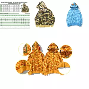 Áo hoodie BAPE thiết kế cá mập, phù hợp mặc hàng ngày