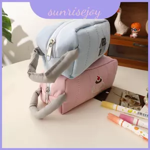 Hộp đựng bút Polyester In hình ngôi nhà màu xanh đáng yêu với nội thất rộng rãi dành cho thanh thiếu niên dành cho học sinh