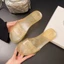 Dép thạch trong suốt dành cho nữ, đế phẳng thời trang chống mùi phòng tắm chống trượt khi tắm
