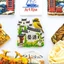 Jiangxi Yuan Tường trắng Gạch xanh Xây dựng chim sẻ màu vàng Nhãn dán từ tính hoa hạt cải