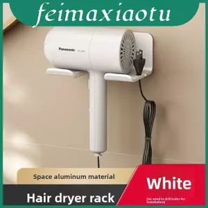 Giá máy sấy tóc Nodrill màu trắng làm bằng nhôm để tổ chức phòng tắm và sử dụng trang điểm