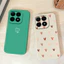 Dành Cho Xiaomi 15T Pro Ốp lưng Đơn Giản Họa Tiết Trái Tim Tình Yêu Bảo Vệ Camera Ốp Lưng Chống Sốc Silicon Mềm Lỏng Vỏ Nhẹ