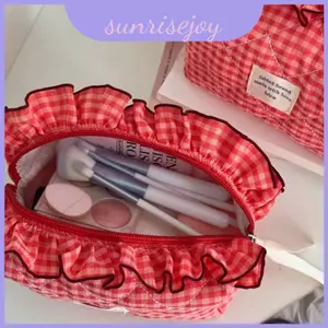 Túi đựng mỹ phẩm hoa dễ thương với chất liệu Cotton dung tích lớn cho và đi chơi