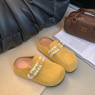 Giày Birkenstock Đế Dày Baotou Nửa Dép 2025 Phong Cách Mới Xuân Hè Một Cánh Xấu Xí Dễ Thương Birkenstock Dép Nữ