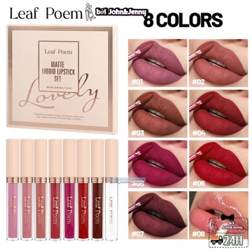Bộ hộp quà 8 màu Son tint dạng lỏng Son môiSon tint lâu trôi không phai chống nước Phong cách Âu Mỹ
