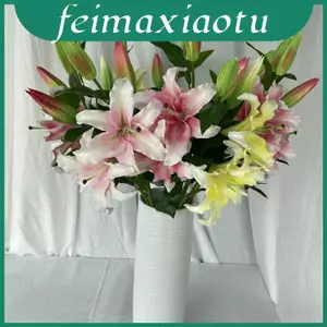 Sắp xếp hoa Lily với chất liệu cao su mềm để trang trí và sự kiện chụp ảnh