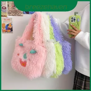 Tote sang trọng hình quái vật hoạt hình có dây kéo và túi điện thoại bên trong cho thời trang trẻ trung và sử dụng hàng ngày