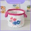 Giỏ đựng đồ dệt bằng vải Cotton có họa tiết Openwork cho văn phòng phẩm và các mặt hàng tổ chức nhỏ