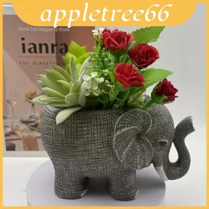Hộp đựng thực vật lợn và voi bằng nhựa sứ cho khu vườn trong nhà và cho đi