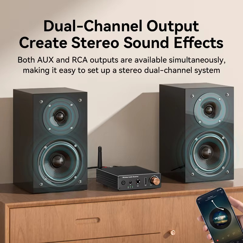 [Sẵn sàng] Bộ thu âm thanh Bluetooth 6.0 Bộ chuyển đổi không dây âm thanh nổi 3,5 mm AUX RCA 6.5MM Karaoke USB U-Disk HIFI Lossless Âm nhạc cho loa ô tô