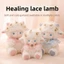 Búp bê trẻ em sang trọng Lamb với hoa và khăn ren trang trí cho bé gái và bé trai Quà tặng mềm Gối ngủ