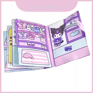 Cuốn sách yên tĩnh thủ công và giai điệu Kuromi dành cho bé gái có giấy thủ công có thể tùy chỉnh để vui nhộn