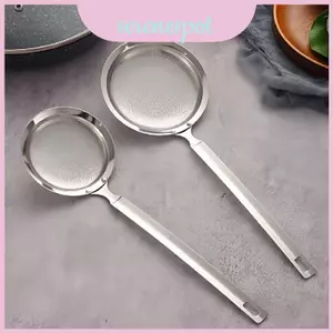 Dụng cụ Skimmer nấu ăn có tay cầm bằng thép không gỉ và lưới lọc cho Lẩu súp và