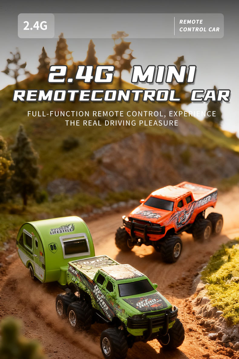 1 / 64 RC Car 6 bánh Off-Road - Xe điều khiển từ xa tốc độ cao 2.4G có ...