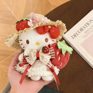 Strawberry Shortcake túi kitty mặt dây chuyền mùa xuân mũ rơm búp bê mặt dây chuyền cô gái trái