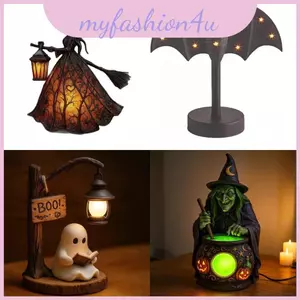 Đèn Halloween Phù Thủy Halloween Trang Trí Tiệc Nhựa Hình Hoạt Động Pin Cho Trang Trí Ma Quái