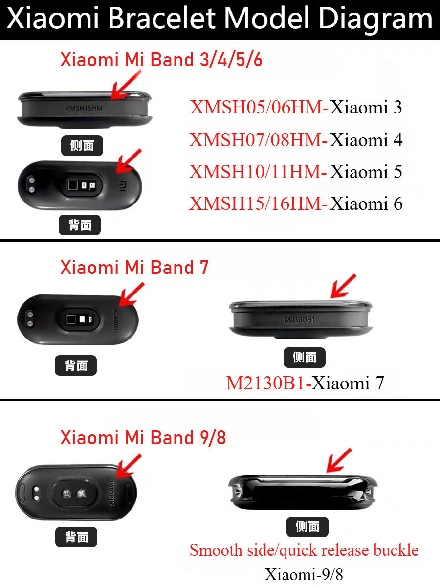 Vòng Da Thời Trang Xiaomi Mi Band 11 10 9 8 NFC Miband 9pro 10pro Vòng ...