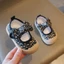 Giày vải thông thường đế mềm cho bé gái mùa xuân thu, giày trẻ em mẫu giáo Velcro thoáng khí