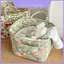 Dụng cụ sắp xếp có thể gập lại họa tiết hoa lớn có chất liệu Cotton để lưu trữ phòng khách