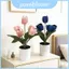 Bàn hoa Tulip Chậu cây nhỏ bằng nhựa và lụa để trang trí tiệc cưới trong nhà