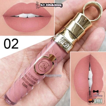 Son tint mờ châu Âu và Mỹ Son tint ren ống củ cải đầu mờ kim loại ngọc trai Son tintSon môi màu nud