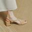 Giày Sandal Nữ Quai Quai Dày Gót Tròn Mùa Hè Nữ Giày Nữ Phong Cách Retro La Mã Thanh Lịch