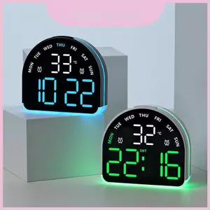Đồng hồ kỹ thuật số Led báo thức có lịch và đèn ngủ để sử dụng tại nhà Quà tặng và