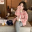 Áo sơ mi kẻ sọc hồng sành điệu trẻ em xuân thu bé gái phong cách mới Áo sơ mi dài tay phong c