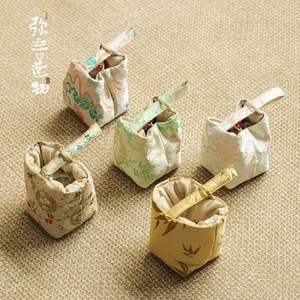 Handmade Vải Trà Túi Bao Bát Ấm Trà Túi Bảo Quản Teacup Túi Vải Di Động Túi Vải Di Động Trà Đạo Phụ Kiện