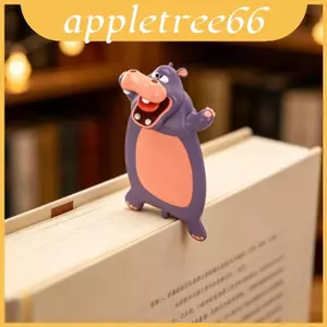 Dấu trang Hippopotamus Pvc đáng yêu với thiết kế 3d dành cho trẻ em và học đọc sách