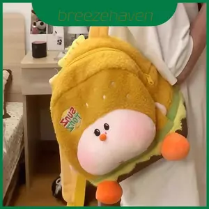 Túi sách đáng yêu Kstyle Hamburger có sức chứa lớn và khóa kéo