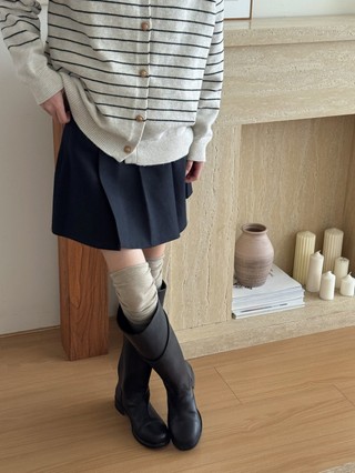 Tất len bê cao cấp phong cách Hàn Quốc, trên đầu gối, phù hợp mùa thu đông