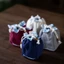 Phong Cách Trung Quốc Hai Lớp Vải Lanh Cotton Master Túi Bảo Quản Đơn Cốc Đất Sét Tím Wenwan Trang Sức Bộ Trà Di Động Túi Dây Rút Có Thể Được