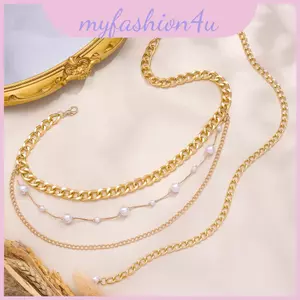 Dây chuyền cơ thể thời trang nữ với thiết kế kim loại nhiều lớp cho mọi mùa