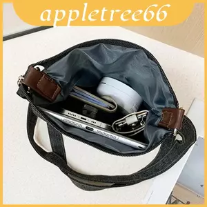 Túi đeo chéo Denim sang trọng cổ điển dành cho nữ có túi dây kéo và mềm mại cho cấu trúc hàng ngày