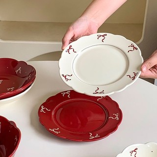 Bộ Đĩa Nơ Đĩa Gốm Hàn Quốc Bát Cơm Tròn Chịu Nhiệt Độ Cao Súp