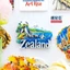 Nhãn dán từ tính hình chim cánh cụt bề mặt hồ tuyết New Zealand