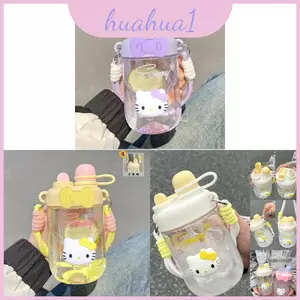 Bình Nước Hoạt Hình Dễ Thương Bằng Nhựa Cho Bé Gái Có Ống Hút Và Nắp Hydrat Hóa Mùa Hè Cho