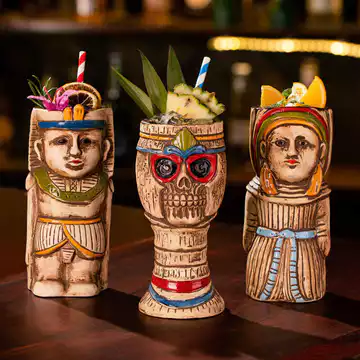 Cổ Ai Cập Series Tiki Thủy Tinh Tiki Đầu Lâu Thủy Tinh Cocktail Thủy Tinh Zombie Độc Đá Thủy Tinh Thanh Rượu Thủy Tinh Thủy Tinh
