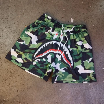 Quần short / quần short BAPE / Quần short bóng rổ / Quần short thăng hoa đầy đủ / In DTF Quần short lưới