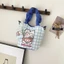 túi đeo chéo vải canvas in hình hoạt hình cầm tay phong cách Nhật Bản mềm mại cô gái cô gái trái