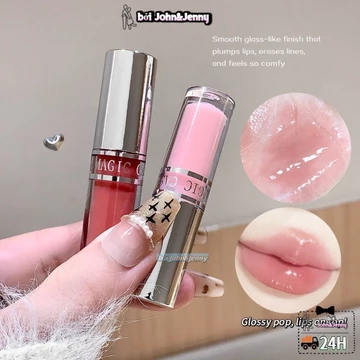 Gói 5 chiếc ~ Son bóng dưỡng ẩm môi thủy tinh, Son tint dưỡng ẩm như gương, Son tint làm trắng môi,