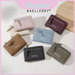 Ví ngắn da Pu Baellerry dành cho nữ có thiết kế chống mài mòn hàng ngày để mang theo