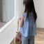 Phong Cách Hàn Quốc Quần Áo Trẻ Em Bé Gái Bé Gái Áo Sơ Mi Búp Bê Mùa Hè Mới Rời Ngọt Chấm Bi