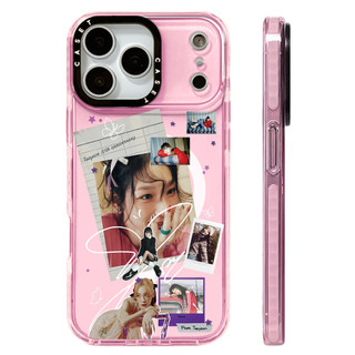 TAEYEON Photo Collage Sticker Vỏ sạc từ tính không dây Tương thích cho IPhone 12 13 14 15 16 17ProMax Cover 16E 17AIR Silicon Mềm trong suốt Vỏ chống sốc