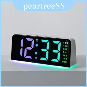 Đồng hồ nhỏ gọn điện tử có đèn và lịch Rgb cho chức năng đầu giường