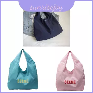 Tote Nylon hợp thời trang với chi tiết hàng đầu và chữ cái mở để mua sắm và đi chơi hàng ngày