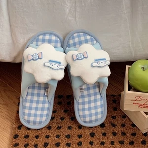 Dép vải lanh cho chó Sanrio Jade cho tất cả các mùa Giày đi trong nhà bằng vải cotton và vải