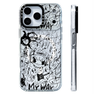 Đen Bập bênh Cô Gái Tranh Graffiti Ốp Lưng Sạc Từ Tính Không Dây Tương Thích Cho IPhone 12 13 14151617ProMax Cover 17 AIR Silicone Mềm Trong Suốt Ốp Lưng Chống Sốc