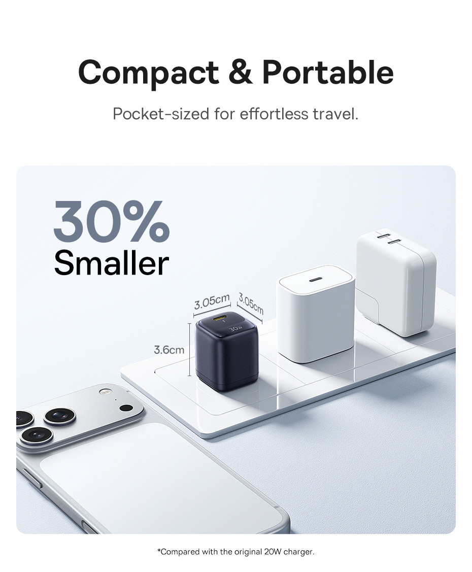 Cổng Type-C hỗ trợ sạc nhanh PD 30W cho iPhone và Android